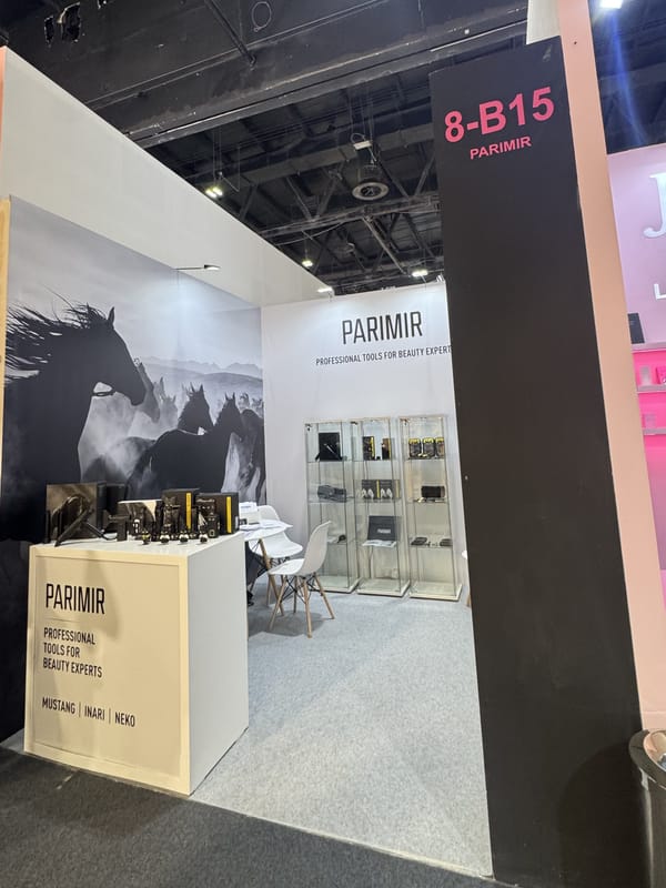 PARIMIR stand, view from the aisle with the stand number