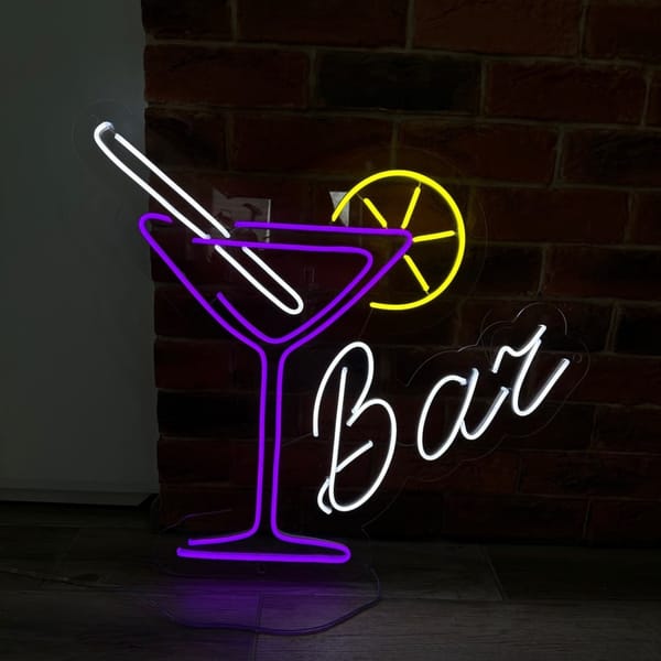 Неон сложного контура